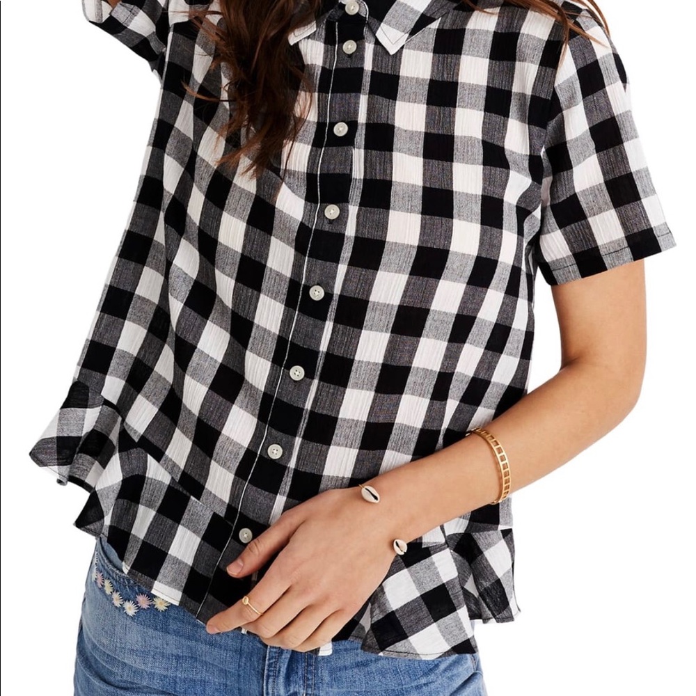Madewell Peplum Button Down Shirt